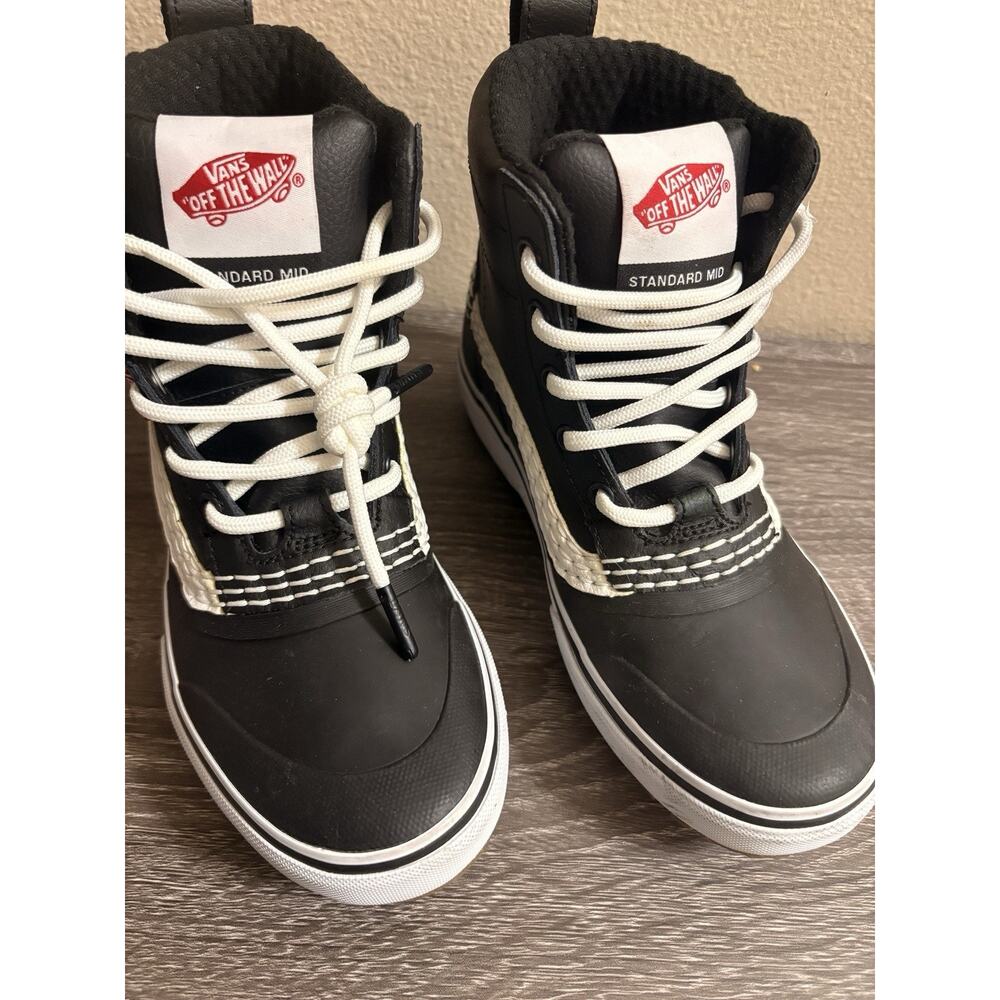 Vans Black and White High-Top Boots